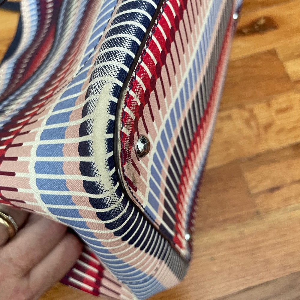 Lauren Ralph Lauren Alyssa -TTE-Medium Marine multi color purse - Picture 7 of 9